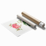 Neoclassical Art Prints: Rosa Centifolia Anglica Rubra by Redouté