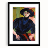Expressionist Art: Portrait of a Woman by Kirchner Canvas Print