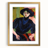 Expressionist Art: Portrait of a Woman by Kirchner Canvas Print