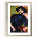 Expressionist Art: Portrait of a Woman by Kirchner Canvas Print