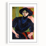 Expressionist Art: Portrait of a Woman by Kirchner Canvas Print