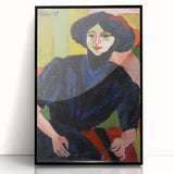 Expressionist Art: Portrait of a Woman by Kirchner Canvas Print