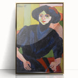 Expressionist Art: Portrait of a Woman by Kirchner Canvas Print