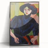 Expressionist Art: Portrait of a Woman by Kirchner Canvas Print