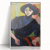 Expressionist Art: Portrait of a Woman by Kirchner Canvas Print