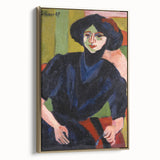 Expressionist Art: Portrait of a Woman by Kirchner Canvas Print