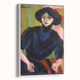 Expressionist Art: Portrait of a Woman by Kirchner Canvas Print