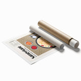 Extra large rolled print featuring an array of detailed floral art in soft pastel colors.