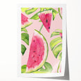 Rolled canvas print featuring a variety of colorful fruits, ideal for art wall dining room.