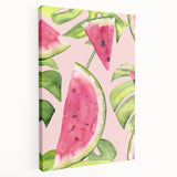 Large wall art on stretched canvas featuring an array of colorful fruits, ideal for kitchen wall decor.