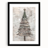 Classic Christmas Tree Art Print - Elegant Holiday Wall Decor Accent
