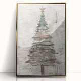 Classic Christmas Tree Art Print - Elegant Holiday Wall Decor Accent