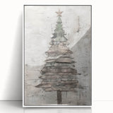 Classic Christmas Tree Art Print - Elegant Holiday Wall Decor Accent