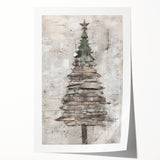 Classic Christmas Tree Art Print - Elegant Holiday Wall Decor Accent