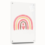 Playroom Wall Art - Heart Rainbow Kids Room Wall Decor