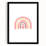 Playroom Wall Art - Heart Rainbow Kids Room Wall Decor