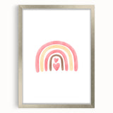 Playroom Wall Art - Heart Rainbow Kids Room Wall Decor