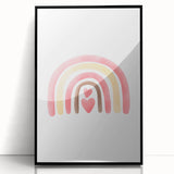 Playroom Wall Art - Heart Rainbow Kids Room Wall Decor