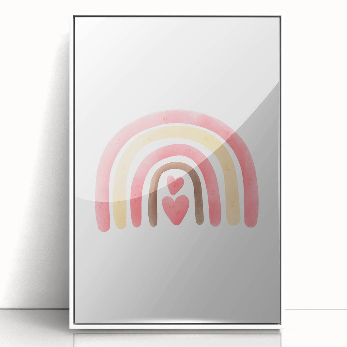 Playroom Wall Art - Heart Rainbow Kids Room Wall Decor