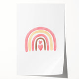 Playroom Wall Art - Heart Rainbow Kids Room Wall Decor
