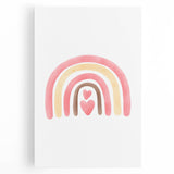 Playroom Wall Art - Heart Rainbow Kids Room Wall Decor