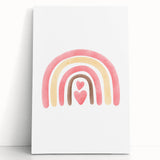 Playroom Wall Art - Heart Rainbow Kids Room Wall Decor
