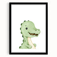 Acrylic Glass Art for Kids Rooms – Cute Watercolor Dinosaur Print