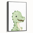 Acrylic Glass Art for Kids Rooms – Cute Watercolor Dinosaur Print