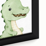Acrylic Glass Art for Kids Rooms – Cute Watercolor Dinosaur Print