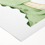 Acrylic Glass Art for Kids Rooms – Cute Watercolor Dinosaur Print