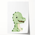 Acrylic Glass Art for Kids Rooms – Cute Watercolor Dinosaur Print
