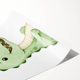 Acrylic Glass Art for Kids Rooms – Cute Watercolor Dinosaur Print