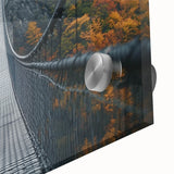 Close-up of a sleek acrylic glass landscape bridge design, showcasing vibrant colors and intricate details, perfect for modern home decor enthusiasts.