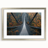 Silver landscape bridge frame with a mat, showcasing a front view that highlights its elegant design and modern aesthetic, perfect for enhancing artwork displays.