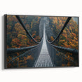 Framed canvas artwork of a landscape bridge in black, showcasing intricate details and textures, ideal for modern home decor. Perfect for art enthusiasts and nature lovers.