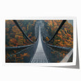 Rolled print showcasing a stunning landscape bridge design with vibrant colors and intricate details, perfect for enhancing home decor and artistic spaces.
