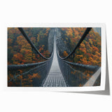 Rolled print showcasing a stunning landscape bridge design with vibrant colors and intricate details, perfect for enhancing home decor and artistic spaces.