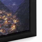 Framed canvas print showcasing a vibrant landscape of canyons, highlighting rich earthy tones and intricate textures, perfect for enhancing home decor.