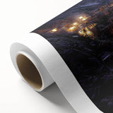 Stunning landscape canvas art showcasing vibrant canyons in rich hues, elegantly rolled for shipping, perfect for home decor or nature-themed interiors.