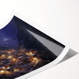 Landscape canvas print showcasing dramatic canyons in warm earth tones, rolled and ready for framing, perfect for enhancing home decor with natural beauty.