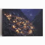 Stretched canvas artwork depicting a stunning landscape of colorful canyons under a bright blue sky, ideal for enhancing modern home decor with natural beauty.