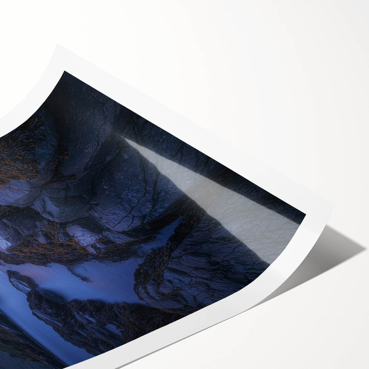 Vibrant rolled canvas print showcasing a serene countryside landscape with rolling hills and lush greenery, elegantly packaged in a protective cardboard tube for safe transport.
