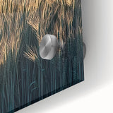Vibrant close-up of a colorful acrylic landscape painting showcasing lush green fields and a bright blue sky, ideal for modern home decor.
