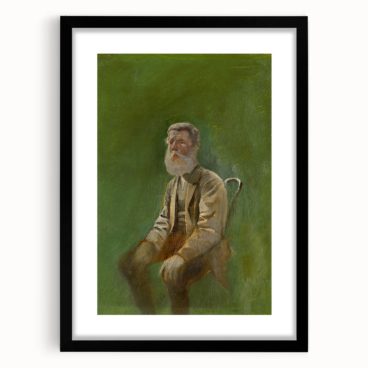 Modern Wall Art: Mednyánszky’s Study of a Seated Man in Earth Tones