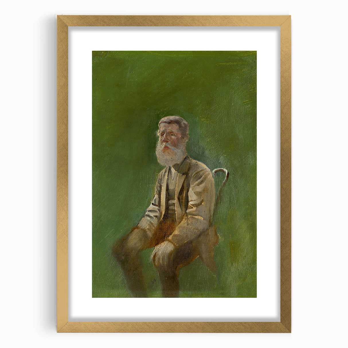 Modern Wall Art: Mednyánszky’s Study of a Seated Man in Earth Tones