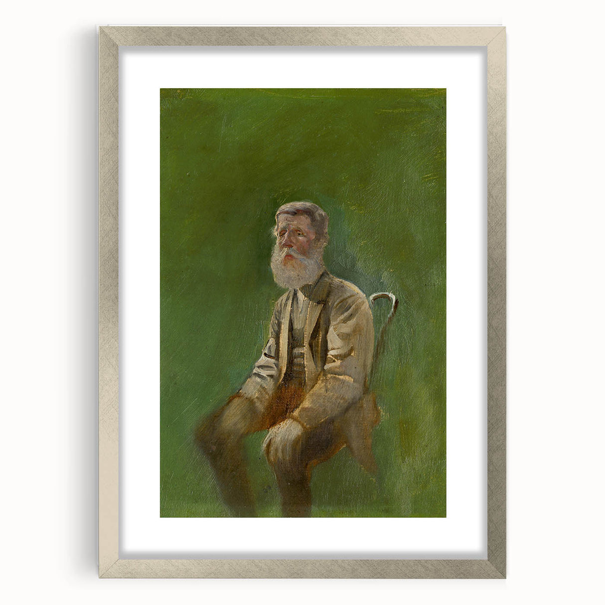 Modern Wall Art: Mednyánszky’s Study of a Seated Man in Earth Tones