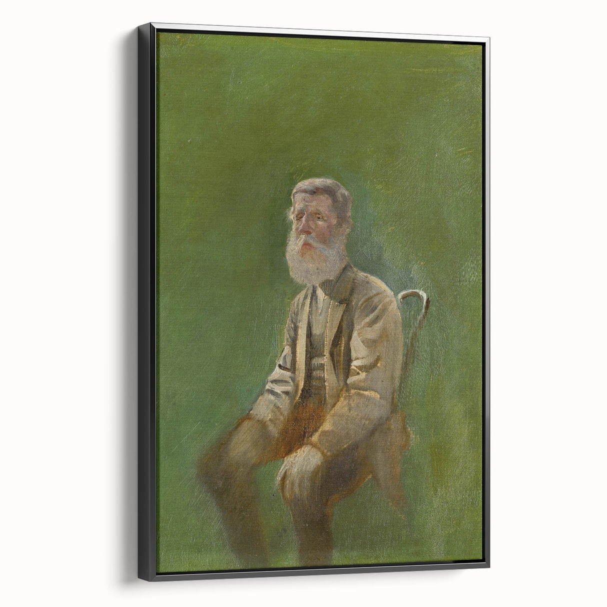 Modern Wall Art: Mednyánszky’s Study of a Seated Man in Earth Tones