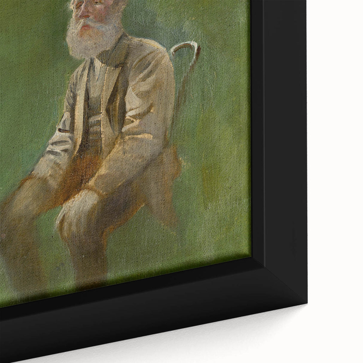 Modern Wall Art: Mednyánszky’s Study of a Seated Man in Earth Tones