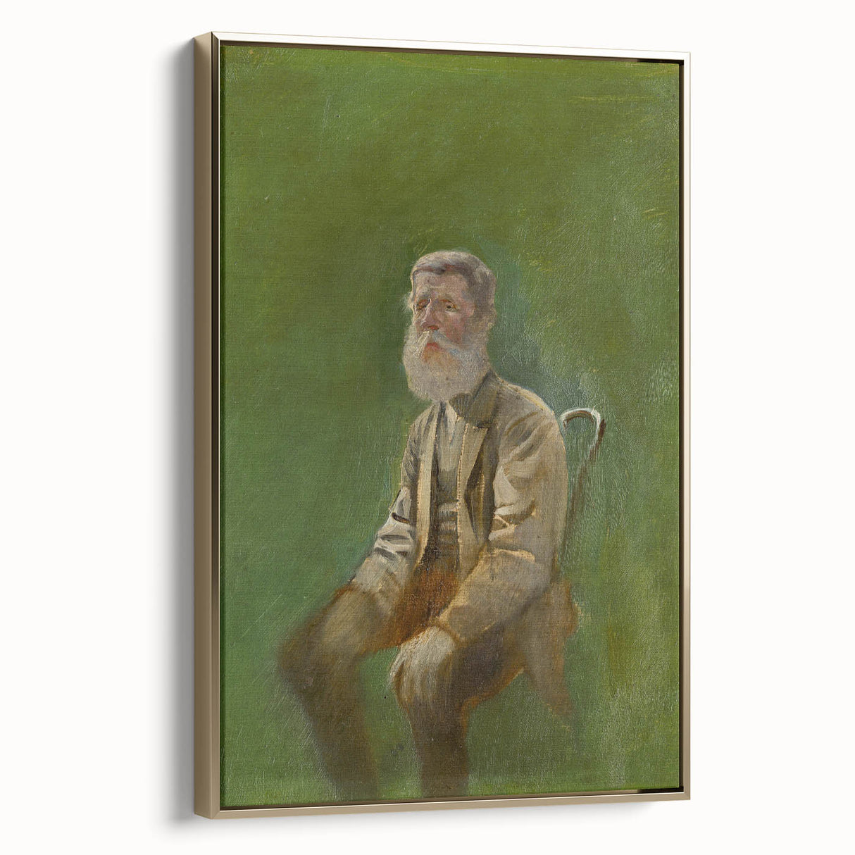 Modern Wall Art: Mednyánszky’s Study of a Seated Man in Earth Tones