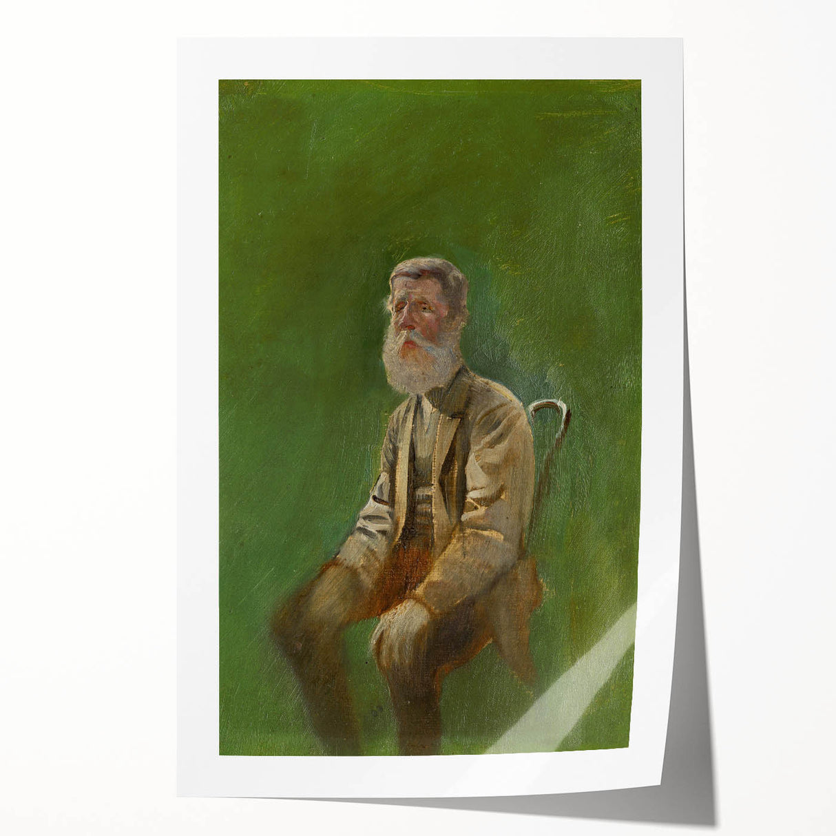 Modern Wall Art: Mednyánszky’s Study of a Seated Man in Earth Tones